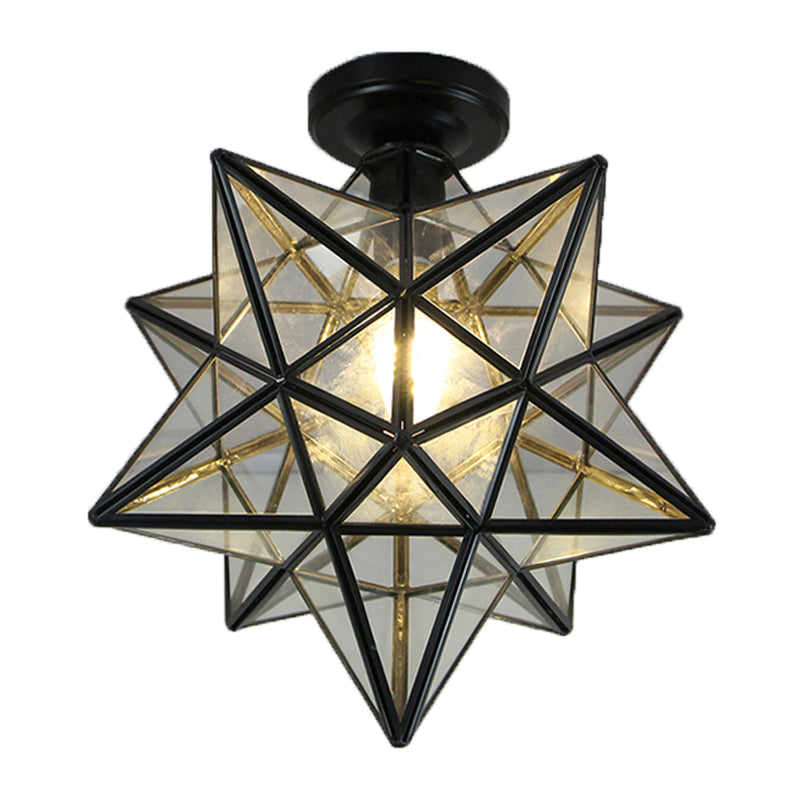 Geometric Glass Flush Mount Ceiling Light Modern Flush Mount Ceiling Fixture