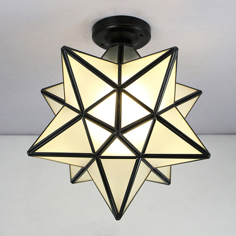 Geometric Glass Flush Mount Ceiling Light Modern Flush Mount Ceiling Fixture
