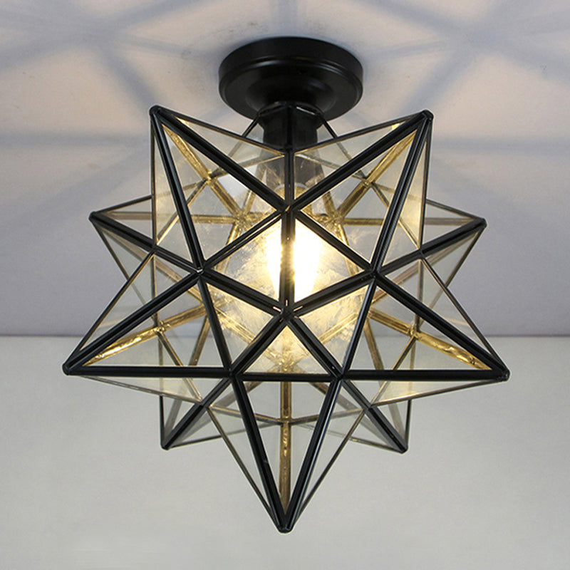 Geometric Glass Flush Mount Ceiling Light Modern Flush Mount Ceiling Fixture