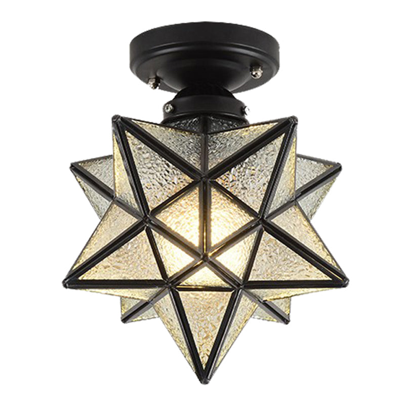 Geometric Glass Flush Mount Ceiling Light Modern Flush Mount Ceiling Fixture