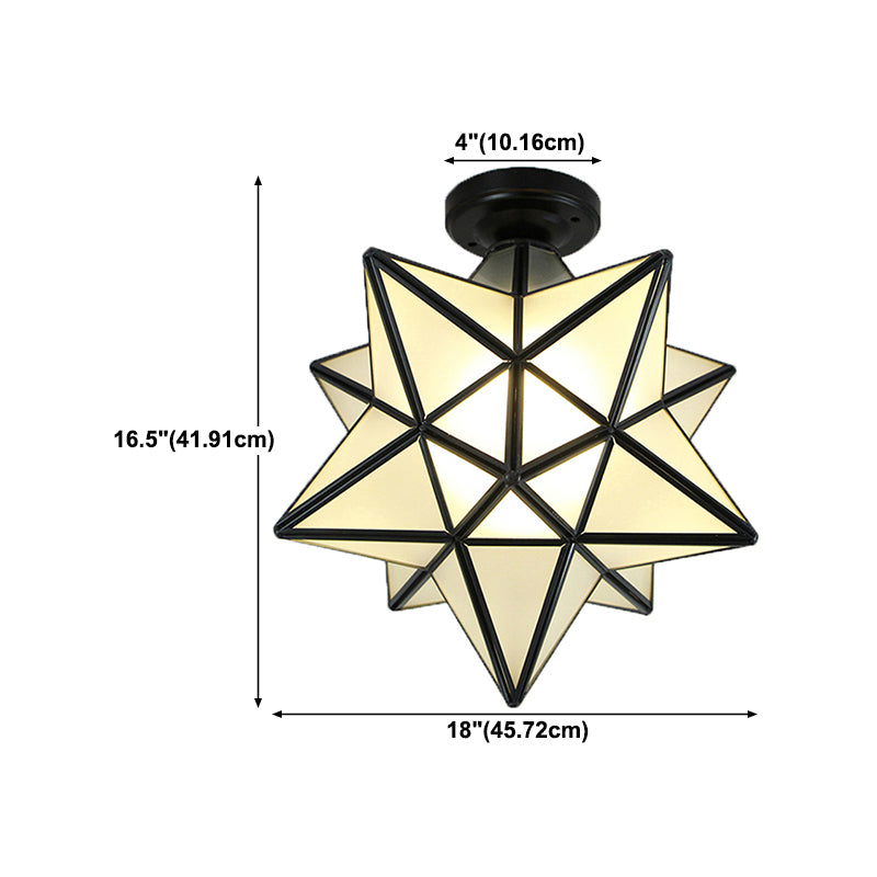 Geometric Glass Flush Mount Ceiling Light Modern Flush Mount Ceiling Fixture