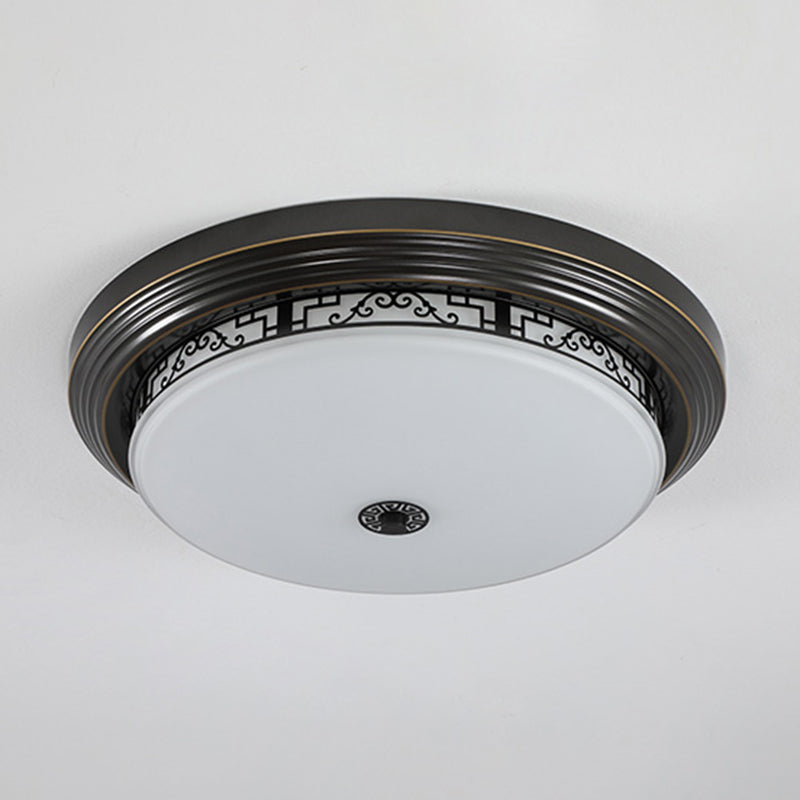 Round Flush Mount Light Modern Style Metal 1 Flush Ceiling Lights