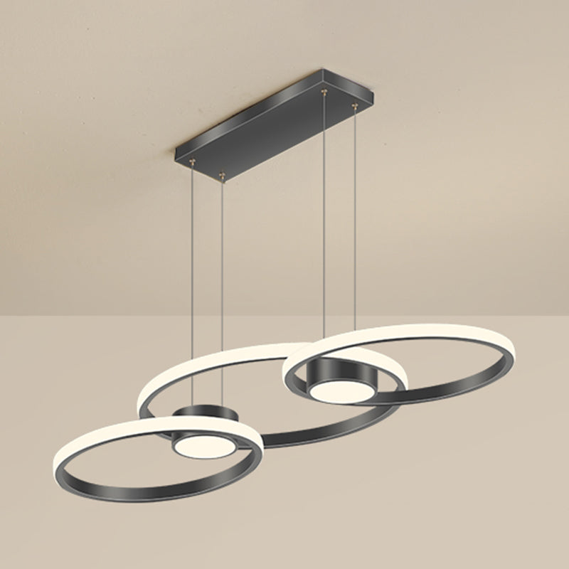 Idées d'éclairage d'île de forme de cercle