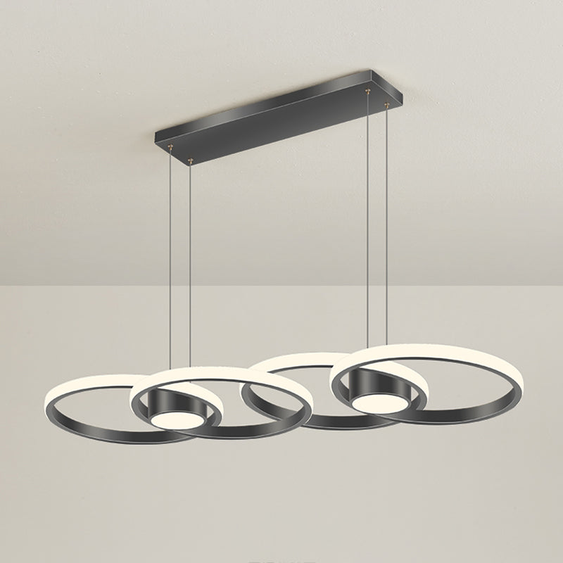 Idées d'éclairage d'île de forme de cercle