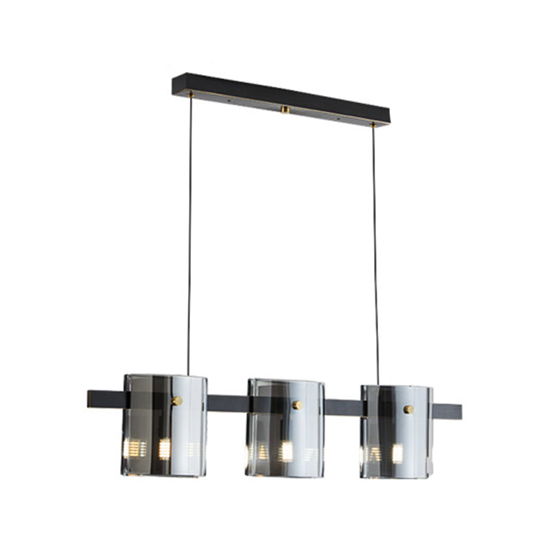 Drum de style contemporain Lumières îles Lumières Glass Island Lighting pour salle à manger