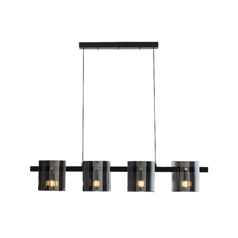 Drum de style contemporain Lumières îles Lumières Glass Island Lighting pour salle à manger