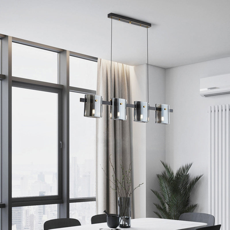 Drum de style contemporain Lumières îles Lumières Glass Island Lighting pour salle à manger