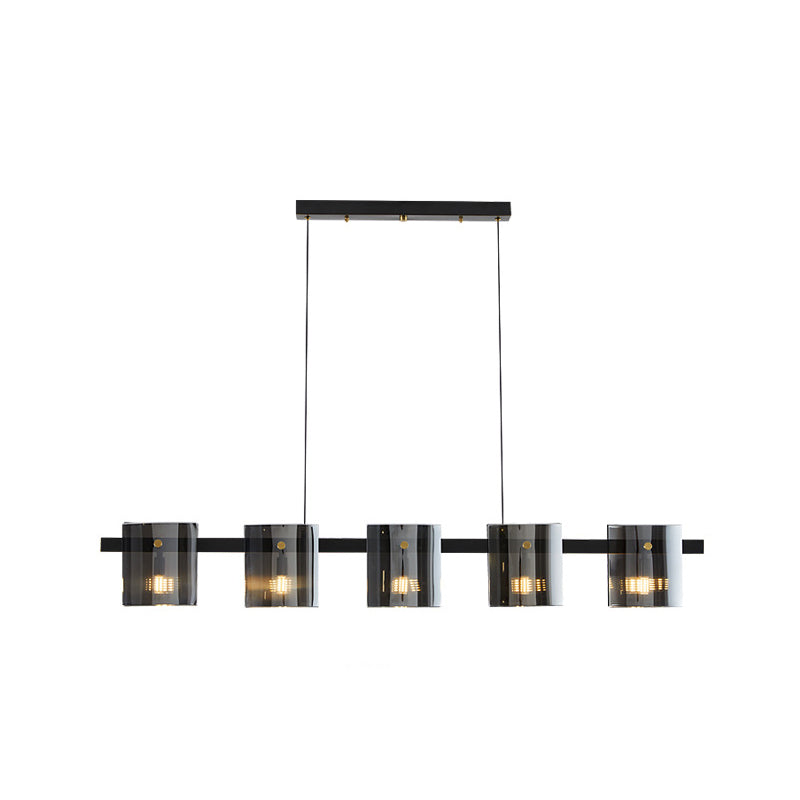 Drum de style contemporain Lumières îles Lumières Glass Island Lighting pour salle à manger