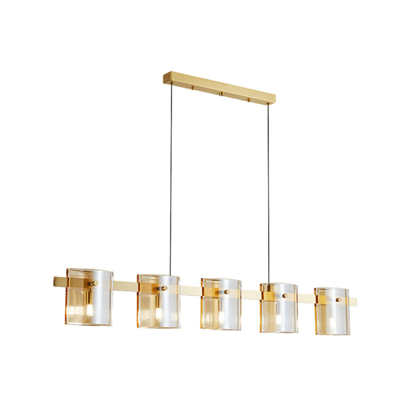 Drum de style contemporain Lumières îles Lumières Glass Island Lighting pour salle à manger