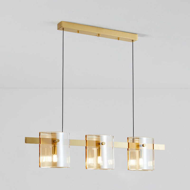 Drum de style contemporain Lumières îles Lumières Glass Island Lighting pour salle à manger