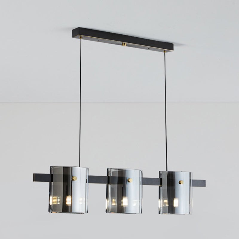 Drum de style contemporain Lumières îles Lumières Glass Island Lighting pour salle à manger