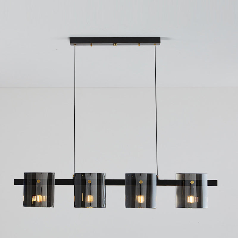 Drum de style contemporain Lumières îles Lumières Glass Island Lighting pour salle à manger