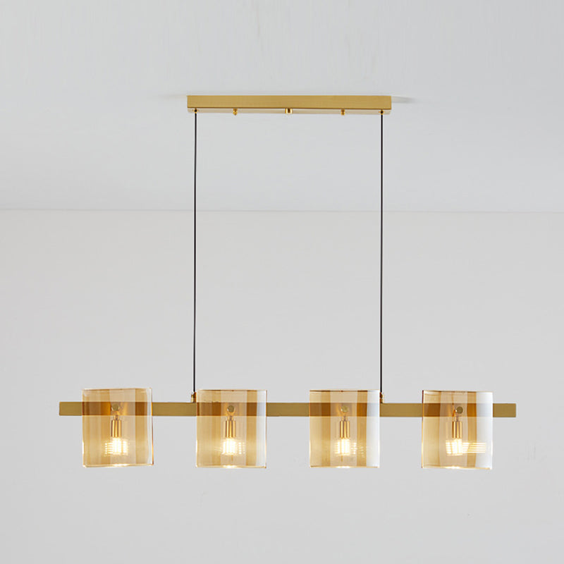 Drum de style contemporain Lumières îles Lumières Glass Island Lighting pour salle à manger