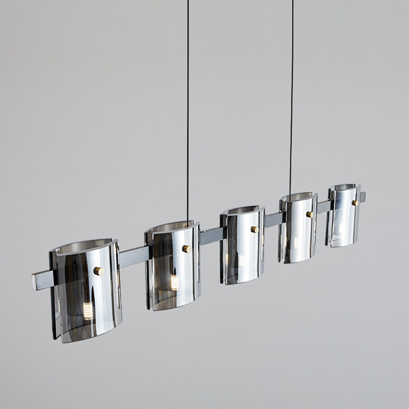 Drum de style contemporain Lumières îles Lumières Glass Island Lighting pour salle à manger