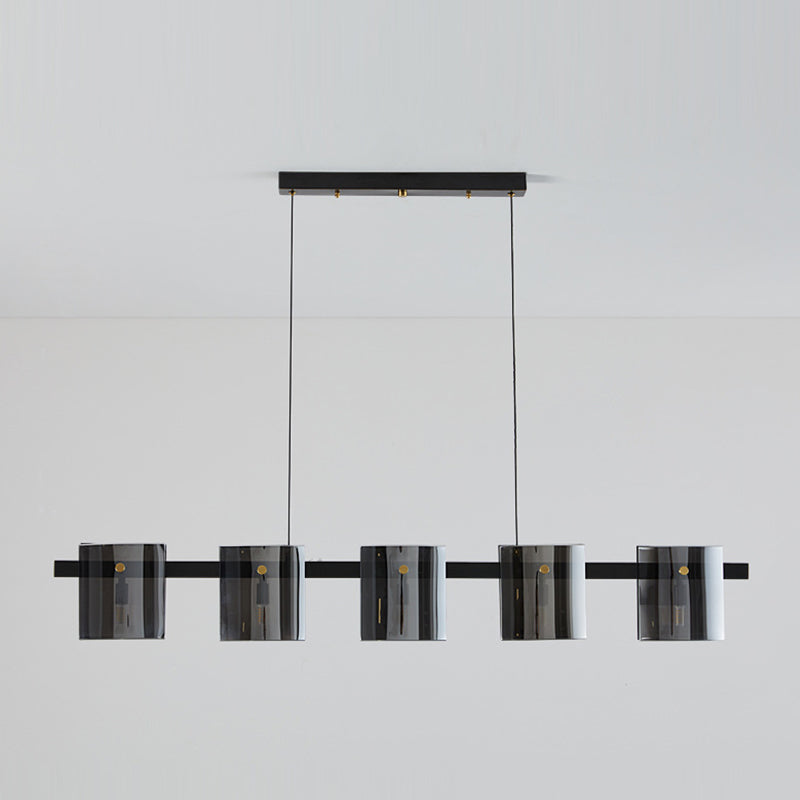 Drum de style contemporain Lumières îles Lumières Glass Island Lighting pour salle à manger