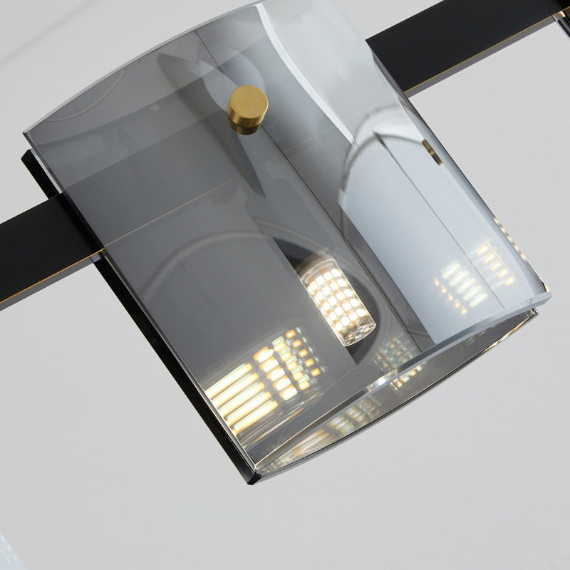 Drum de style contemporain Lumières îles Lumières Glass Island Lighting pour salle à manger