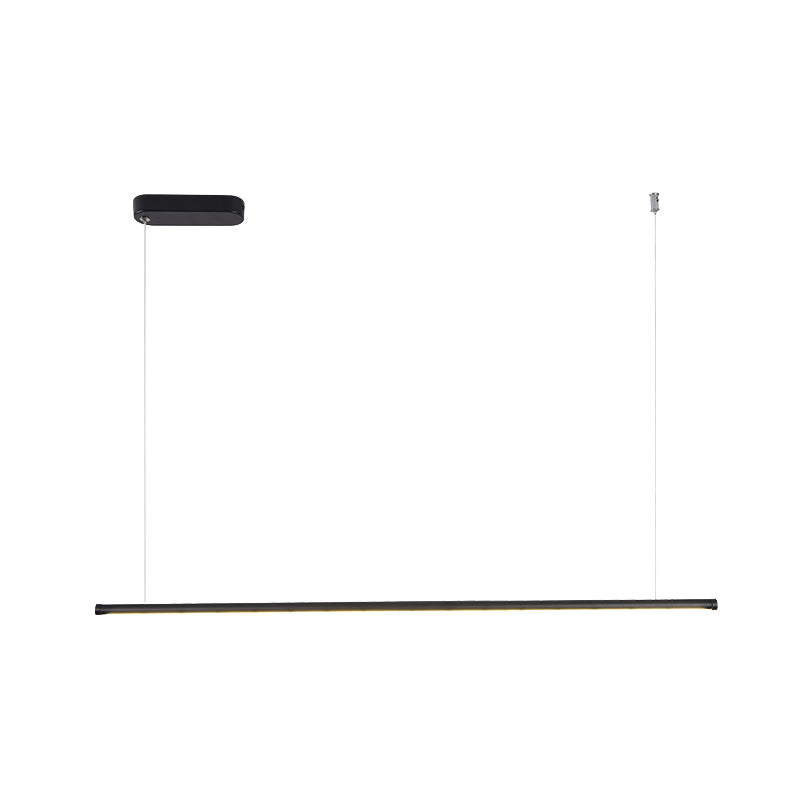 Moderne lineare Form Island Beleuchtung Idee Metal 1 Light Island Anhänger für Esszimmer