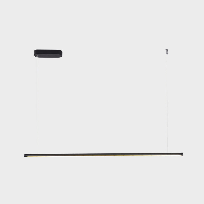 Moderne lineare Form Island Beleuchtung Idee Metal 1 Light Island Anhänger für Esszimmer