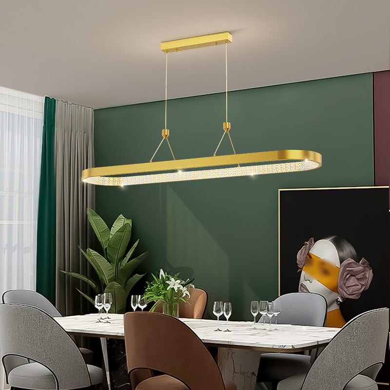 Style moderne de forme ovale ISLIDE ÉCLAIRAGE IDE METAL 1 PENDANT ISLAND