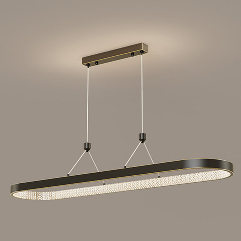 Style moderne de forme ovale ISLIDE ÉCLAIRAGE IDE METAL 1 PENDANT ISLAND