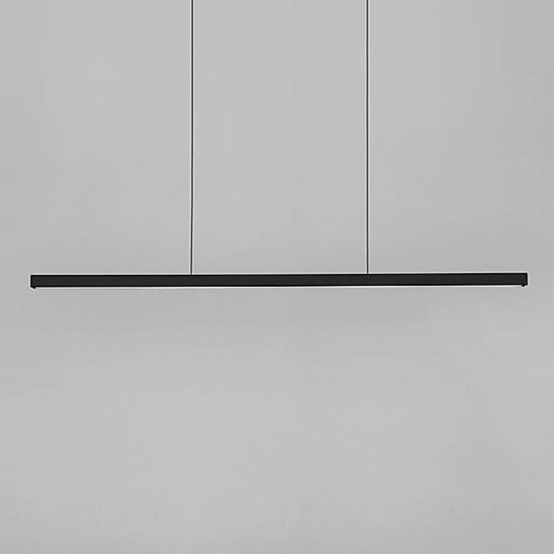 Éclairage d'île de forme linéaire de style moderne