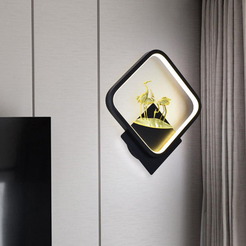 Bambini in stile quadrato a forma quadrata in metallo 1 luce da parete leggera luce