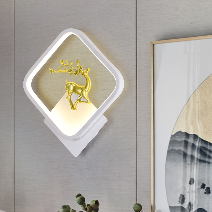 Kids Style Square Shape Wall Light Metal 1 Light Wall Mount Light