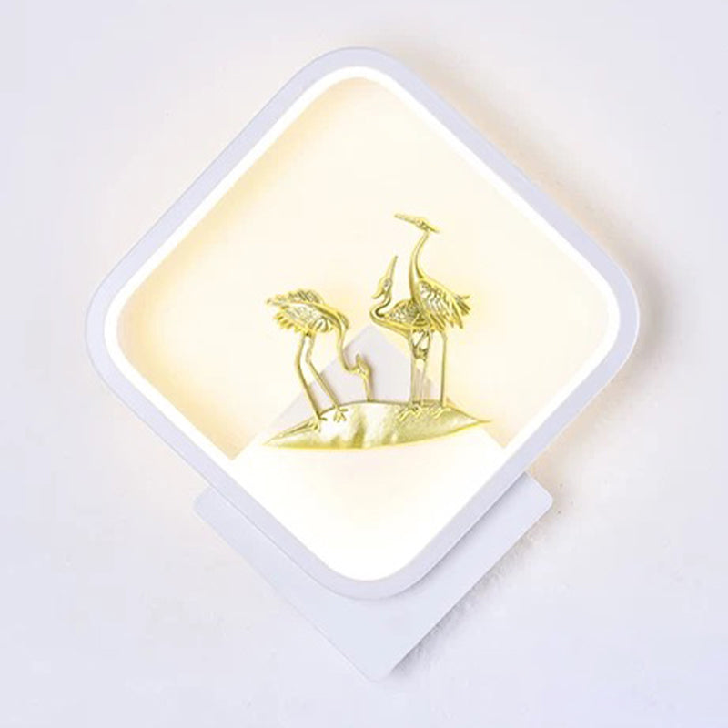 Kids Style Square Shape Wall Light Metal 1 Light Wall Mount Light