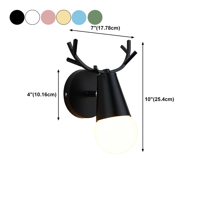 Modern Style Unique Shape Wall Sconce Metal 1 Light Wall Light for Bedroom
