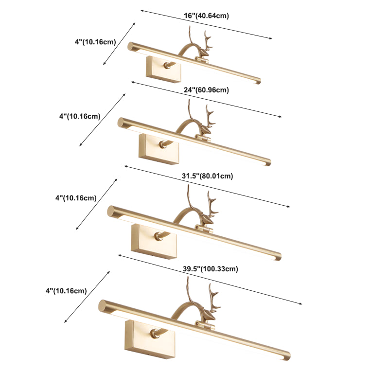 Miroir à LED de vanité moderne Miroir Light Front avec une teinte acrylique pour la salle de bain