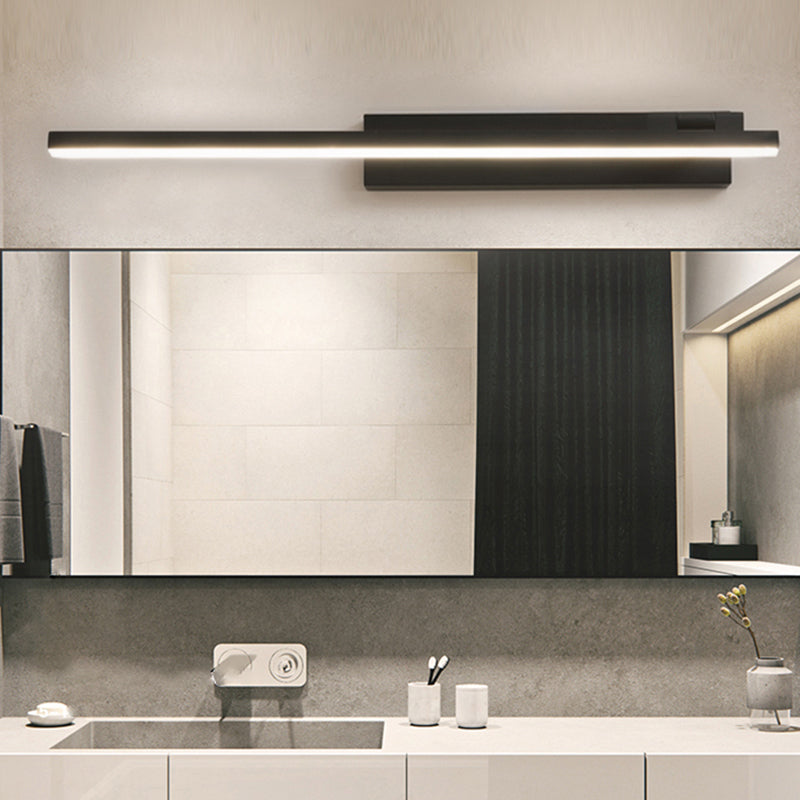 Modern Simple Style Iron Vanity Light Strip Shape LED Vanity Lamp for Shower Room
