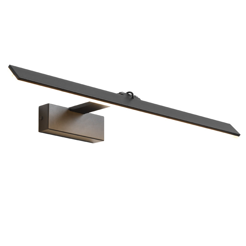 1-Light Black Vanity Light Modern LED Mirror Front Light with Acrylic Shade for Bathroom