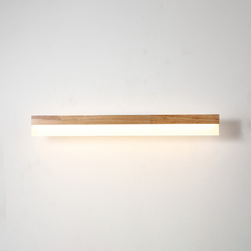 Iluminación de apliques de pared de madera Luz de montaje de pared LED simple para baño