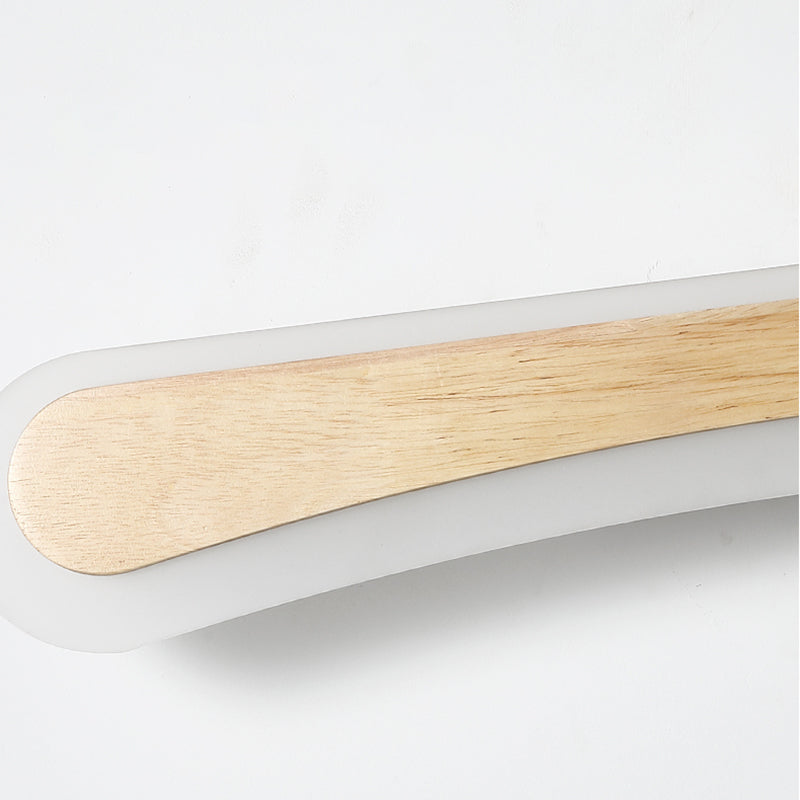 Iluminación de apliques de pared de madera Luz de montaje de pared LED simple para baño