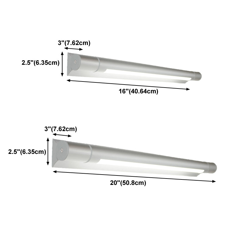 MODERNO SPROGNO SILVER SPECCHIO LUCE LED VAITY LEDITÀ LA VANITÀ con tonalità di plastica per il bagno