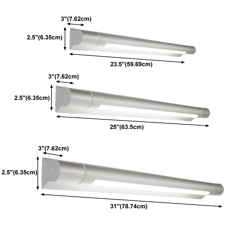 MODERNO SPROGNO SILVER SPECCHIO LUCE LED VAITY LEDITÀ LA VANITÀ con tonalità di plastica per il bagno