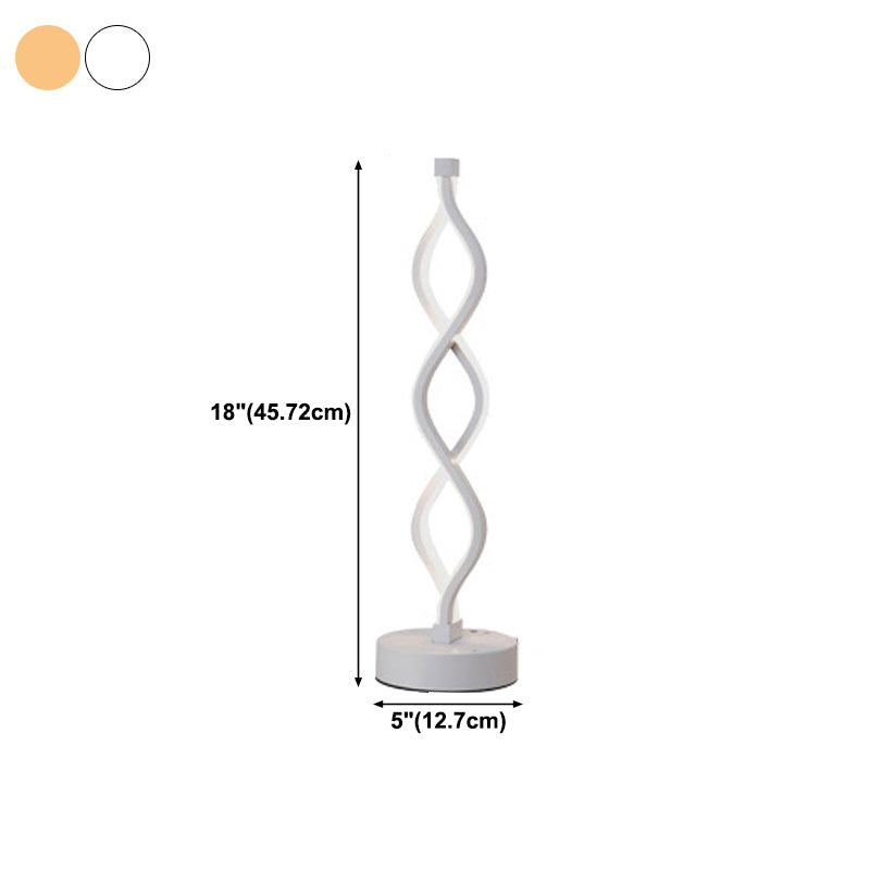 Éclairage de bureau de style moderne LIMPS LIGENTE LED DE LED TWISTÉ LAMPE POUR CHAMBRE