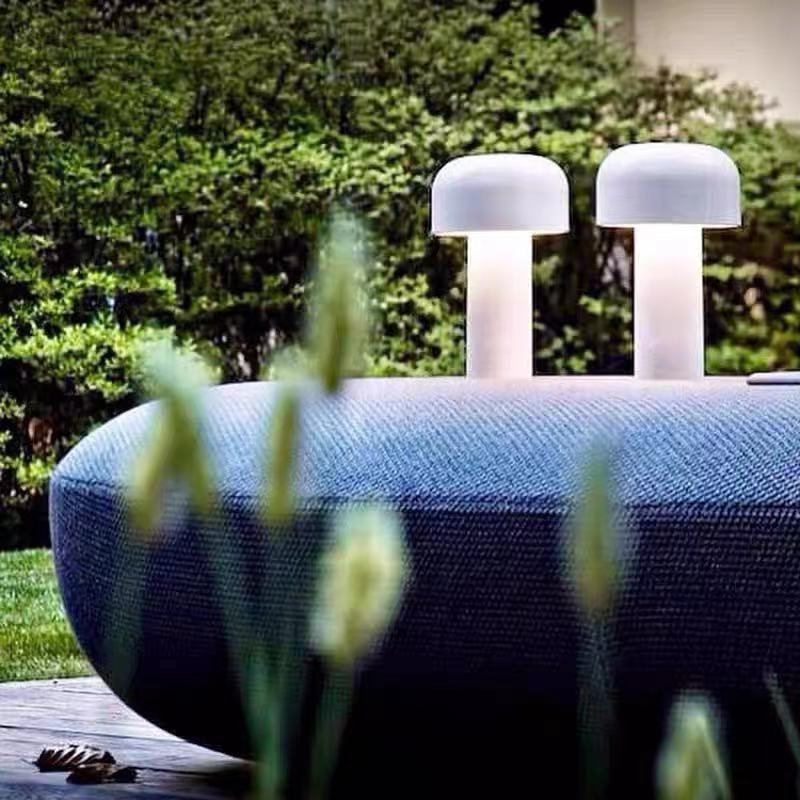 Lampes de table de nuit de tambour moderne en métal 1 lumière de table légère