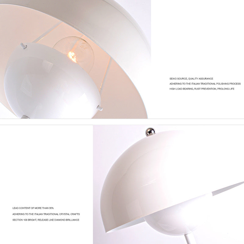 Lampes de table de nuit en métal dôme de style moderne 1 lampe de table légère