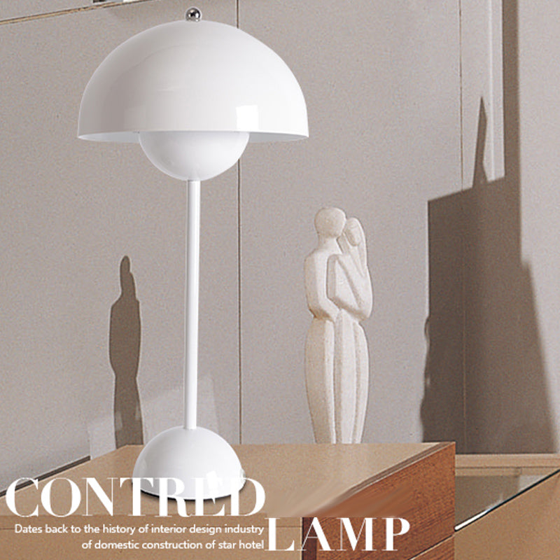 Lampes de table de nuit en métal dôme de style moderne 1 lampe de table légère