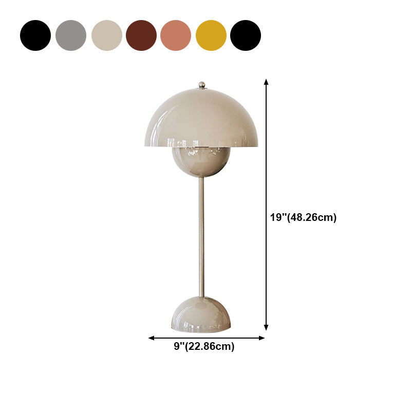 Lampes de table de nuit en métal dôme de style moderne 1 lampe de table légère
