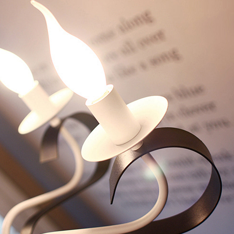 Luces de araña únicas tradicionales luces colgantes colgantes de metal en negro