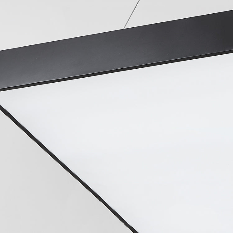 Metalen vierkante vorm hangend licht modern 1 licht spoelbevestiging verlichtingsarmaturen in zwart