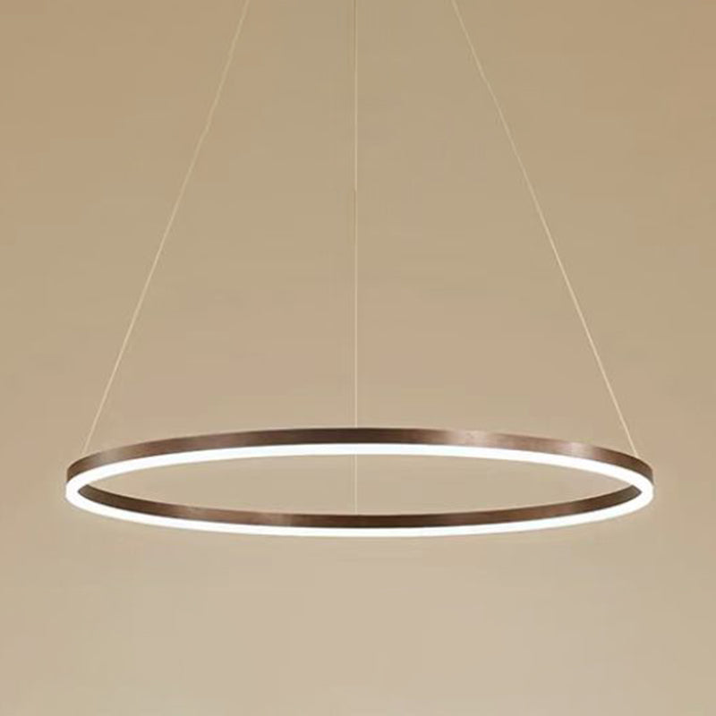 Lumo ad anello in metallo Luce a pendente MODERNA MODERNA LED LED APPENDENTE LUCE