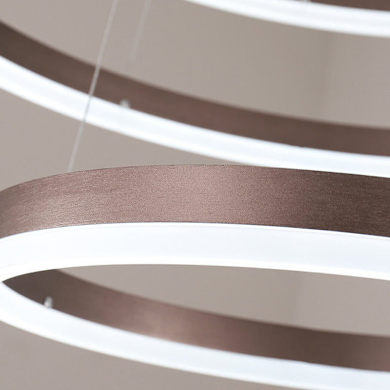 Lumo ad anello in metallo Luce a pendente MODERNA MODERNA LED LED APPENDENTE LUCE