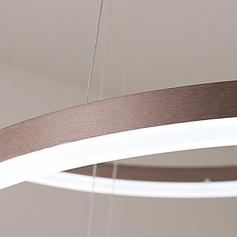 Lumo ad anello in metallo Luce a pendente MODERNA MODERNA LED LED APPENDENTE LUCE