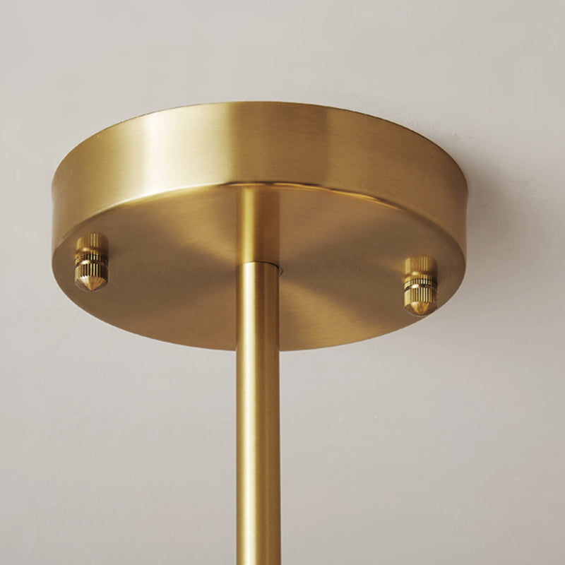 Noordse koperen kroonluchter globe multi -light kroonluchter hanger met glas voor woonkamer