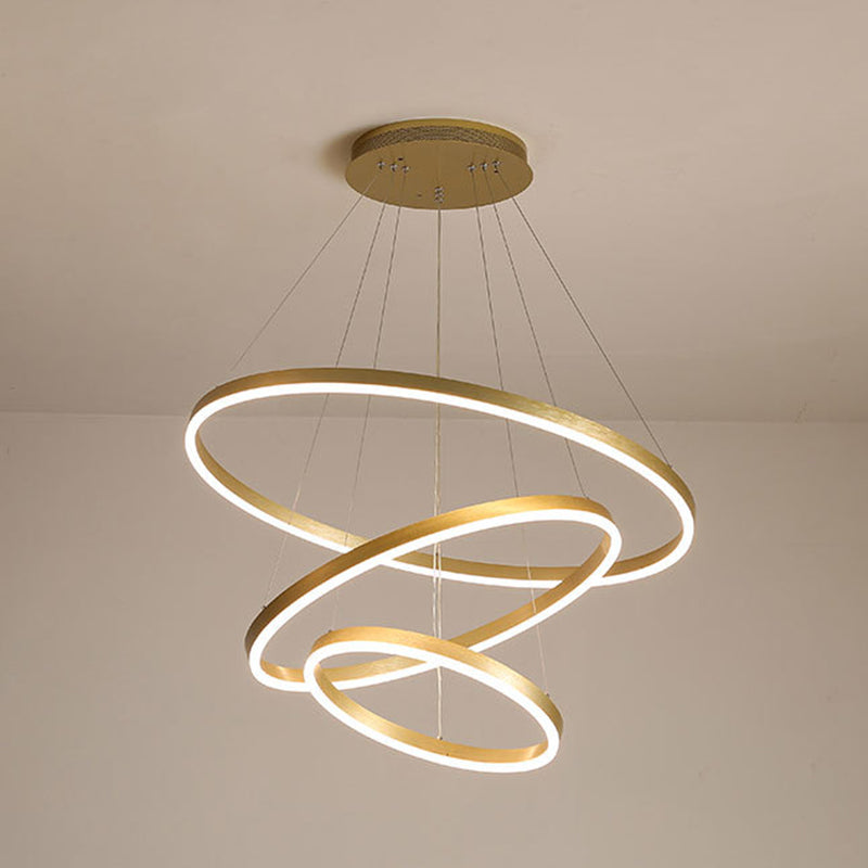 Lampada a sospensione a lampadario a più livello metallico semplice lampada a led a led