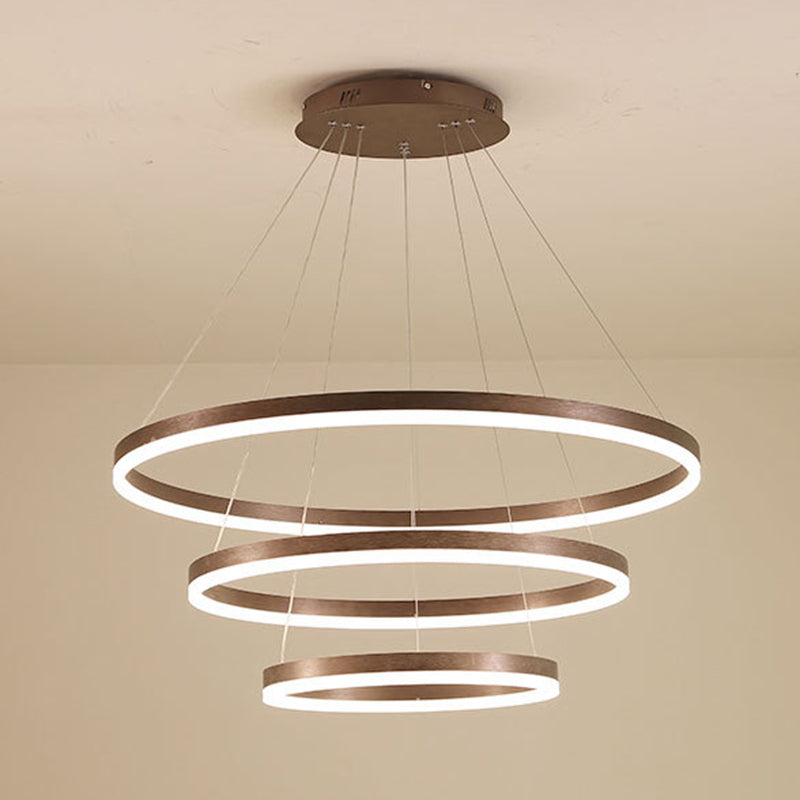 Lampada a sospensione a lampadario a più livello metallico semplice lampada a led a led