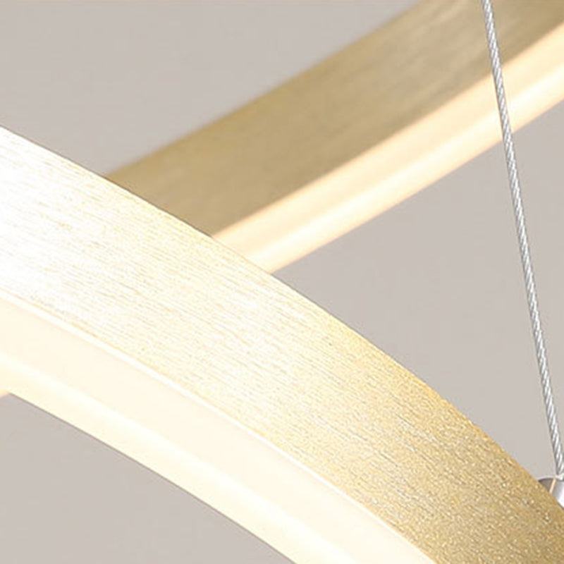 Lampada a sospensione a lampadario a più livello metallico semplice lampada a led a led